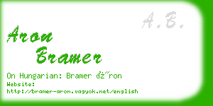 aron bramer business card